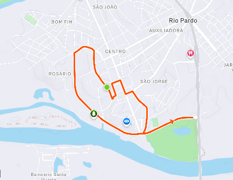 Mapa do Percurso de 5 KM