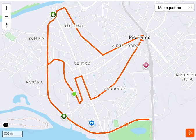Mapa do Percurso de 10 KM