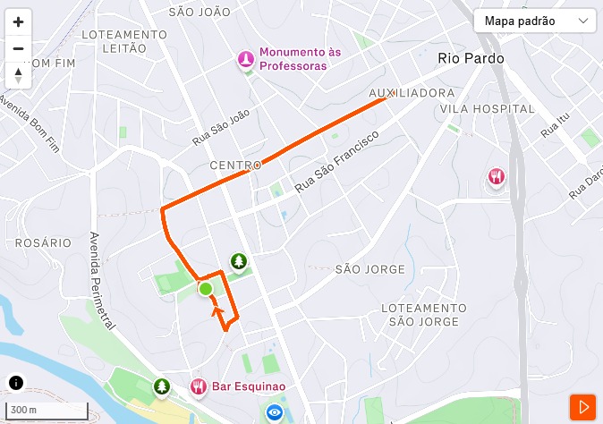 Mapa do Percurso de 3 KM