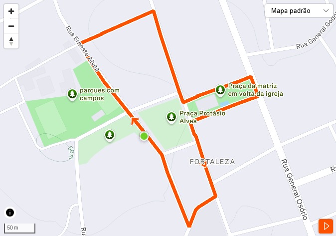 Mapa do Percurso Kids